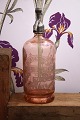 Dekorativ , 
smuk gammel 
fransk glas 
sifon i rosa 
farve ...