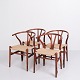 Osted Antik & 
Design 
præsenterer: 
Sæt Af 
Fire Y-Stole - 
Model CH24 - 
Mahogni & 
Naturflet - 
Hans J. Wegner 
- ...
