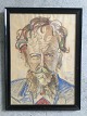 Ole Buus Larsen 
præsenterer: 
Tegning af 
H.J. Korn 1936 
- Selvportræt.