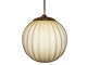 Art Deco 
loftslampe i 
cremefarvet 
rillet glas fra 
ca. 1940