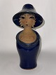 JACOB BANG: Ceramic figure of Woman In blue With hat