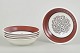 Gefle Stoneware“Agneta” deep Plates, set of 5, 1970s.