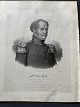 Litografi af I.W. Tegner - Portræt af Generalmajor Olaf Rye.