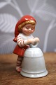 K&Co. præsenterer: Royal Copenhagen Pixie nisse i porcelæn , nr.763.Pige med klokke.