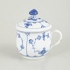 Royal Copenhagen, Blue Fluted Plain cream cup with lid.