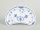 L'Art presents: Royal Copenhagen Blue Fluted Half Lace, crescent-shaped dish.