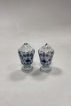 Danam Antik presents: Royal Copenhagen Blue Fluted Plain Salt and Pepper Shaker No. 467/480