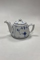 Danam Antik presents: Royal Copenhagen Blue Fluted Plain Hotel Tea Pot No. 2220