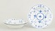 L'Art presents: Royal Copenhagen Blue Fluted Plain soup plates, set of three.