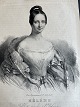 Ole Buus Larsen præsenterer: Litografi af Em. Bærentzen - Portræt af Hertuginde Hèléne af Orleans.
