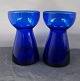Antikkram presents: Pair of Hyacinth glasses in dark blue glass 13cm