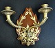 Pegasus – Kunst - Antik - Design presents: Pair of French bronze double wall sconces, mounted on wood, 19th ...