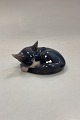 Royal Copenhagen figur Sovende kat No. 422