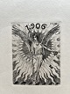 Ole Buus Larsen præsenterer: Radering af Karl Hansen Reistrup - Den Græske Sejrsgudinde NIKE i solglans 1906.