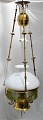 Pegasus – Kunst - Antik - Design presents: Large kerosene hanging lamp, 19th century, Denmark.