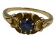 Antik K præsenterer: Georg Jensen 14 karat guldring med blå safir fra 1933-1944 - Str. 61