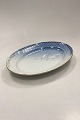 Danam Antik præsenterer: Bing og Grøndahl Måge med Guld Ovalt fad med gennembrudt kant No. 16/316.5