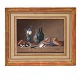 Aabenraa Antikvitetshandel præsenterer: Johann Rudolf Lelong, 1779-1814, gouache. Signeret "Lelong". Stilleben ...