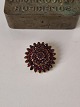 Smuk gammel forgyldt granat broche