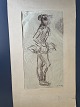 Tegning af den svenske kunstner Lars Bertle - Ballerina.