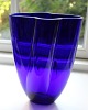 Høj midnatsblå Gardenia vase, Holmegaard