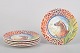 L'Art presents: Gien "Savane", set of five plates.
