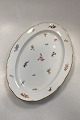 Meissen Porcelæn Ovalt Fad, Stort med Blomster Design
