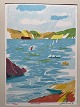 Farvelitografi af den svenske kunstner Lars Bertle - ...