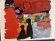 Ole Buus Larsen præsenterer: Gouache af den svenske kunstner Lars Bertle - Personer i landskab.