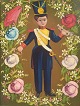L'Art præsenterer: Agapito Labios, olie på lærred, signeret, mexicansk naiv kunst.