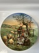 Villeroy & Boch, Platte hyrde/mand og kvinde med får. Ø. 26,0 cm.