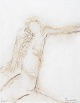 L'Art præsenterer: Nis Schmidt, "Pietà", mixed media på papir, listet dansk billedkunstner.