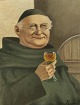 Monk with wine glassOil painting*DKK 550