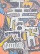 L'Art præsenterer: Skandinavisk kunstner, abstrakt pastel på papir, 1967.