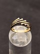 14 karat guld ring med 6 diamanter