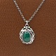 Antik Damgaard-Lauritsen præsenterer: Georg Jensen; Halskæde i sterling sølv med krysopras, nr. 56