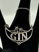 Gin Flaske Skilt i 925 Sølv