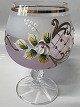 Rømerglas Cognac med blomstermotiv Pastel Rosa.Højde ...