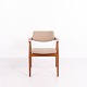 Osted Antik & Design præsenterer: Svend Aage Eriksen Model GM11 Armstol i Teak og Lyst Stof Glostrup ...