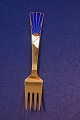 Michelsen Christmas fork 1995 of Danish gilt sterling silver