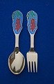 Michelsen set Christmas spoon and fork 1994 of Danish ...