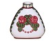 Aluminia"Triangular" vase with red roses