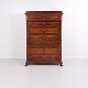 Tall Antique Mahogany Chest of Drawers with Seven Drawers 19th Century