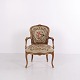 Antik Louis XV Stil Armstol med Gobelin og Blomstermotiv ca. 1880–1910