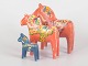 L'Art presents: Set of three Dala horses.