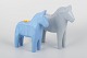 L'Art presents: Pair of Dala horses, candle holders.