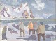 L'Art presents: Halfdan Hauge, “Nordkap”, oil on canvas, listed Norwegian painter.