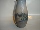 Bing & Grondahl Vase, With Field scene with farm