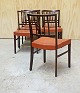 6 stole i træ/læder fra Slagelse Møbelværk A/S.