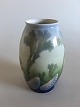 Tidligt Porsgrund Art Nouveau Vase med tang og muslinger
